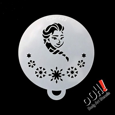 Ooh Body Art Stencil  Flip Snowflake Queen  Ooh Body Art Stencil  Flip Snowflake Queen